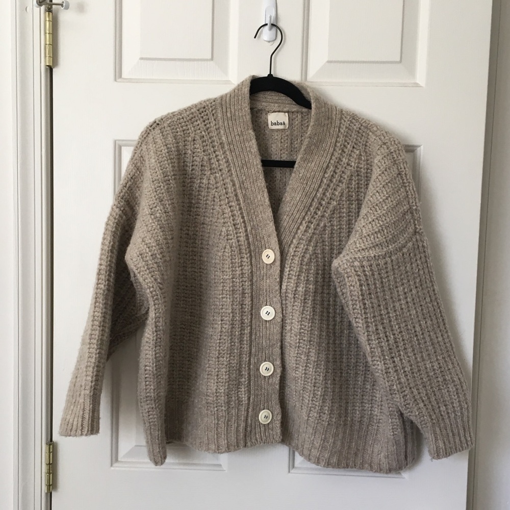 Babaà no 19 cardigan in mist